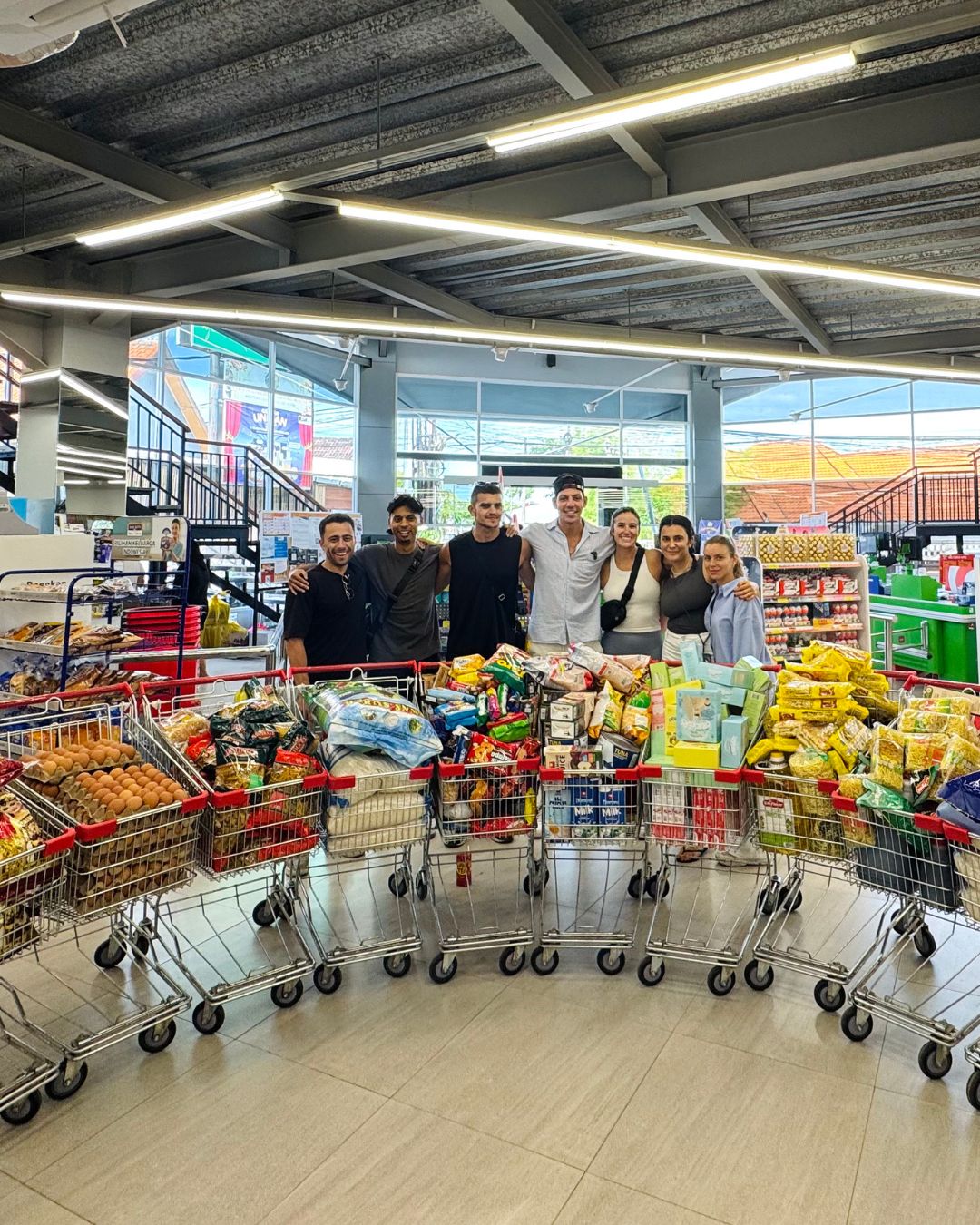 The team ready to deliver meals and supplies